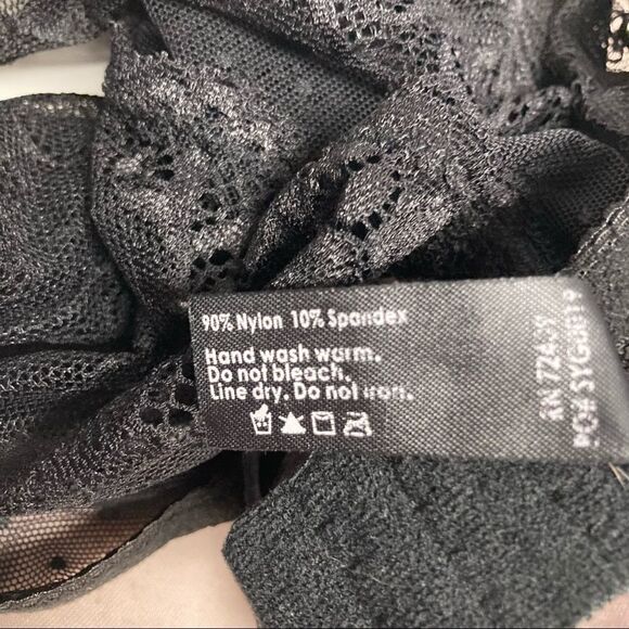 PURE BEAUTY By Rene’ Rofe’ Lingerie Style CAT305289 Black Size Large - Picture 4 of 10